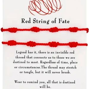 7 knot red string of fate. Good luck bracelet
